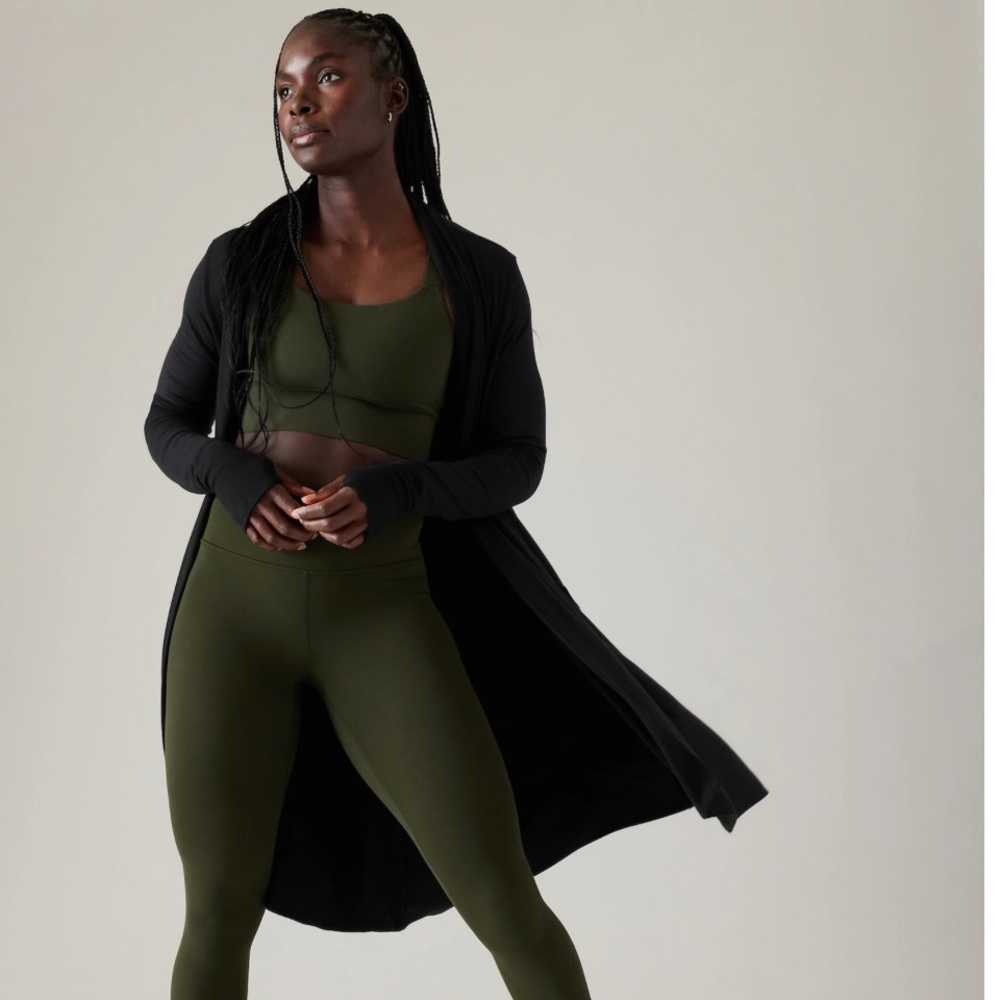 Athleta pranayama wrap long duster cardigan open front